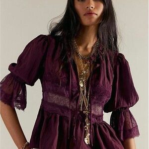 ISO Free People Forever Young Bed Jacket -Wine